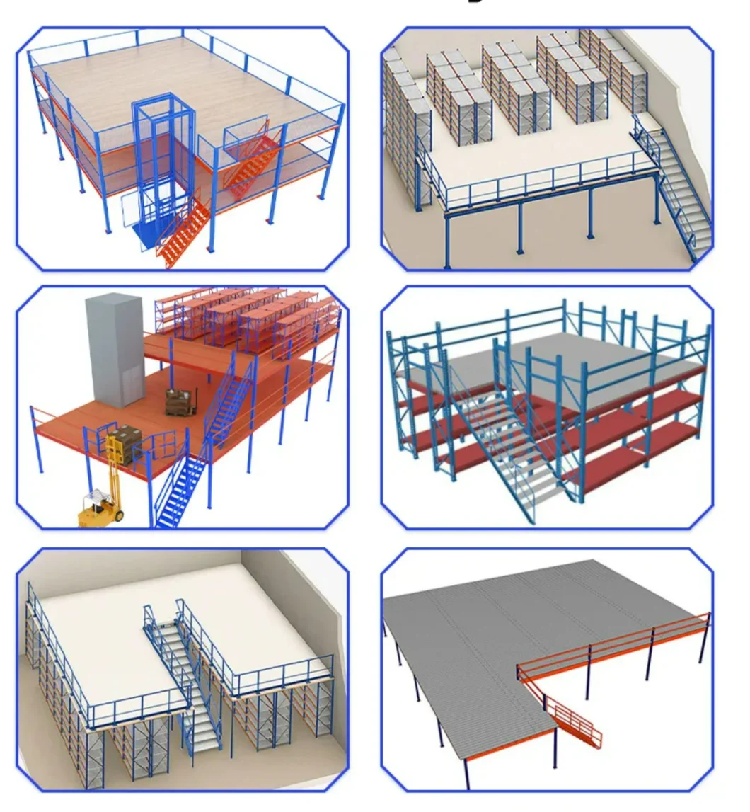 Grating Pallet Rack Platform Industrial Prefabricated Steel Multi-Level Corrosion Protection