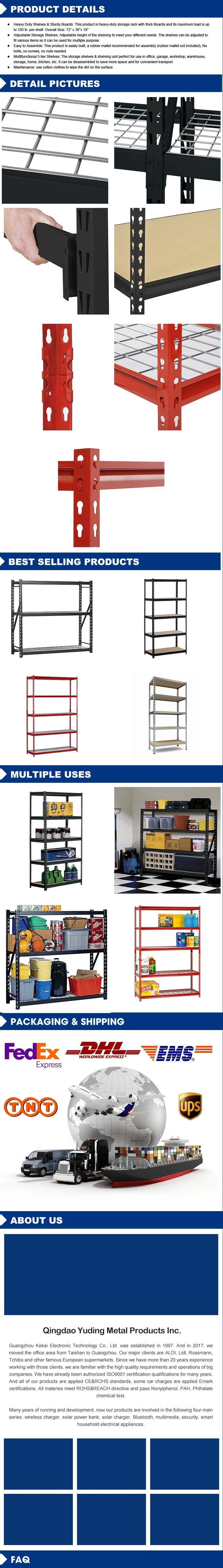 Light Duty Portable 4 Tier Garage Storage Shelves